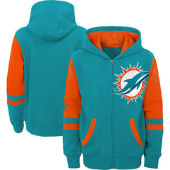 NFL Miami Dolphins Youth Colorblock Full-Zip Hoodie