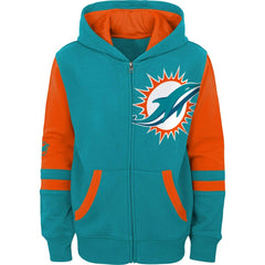 NFL Miami Dolphins Youth Colorblock Full-Zip Hoodie