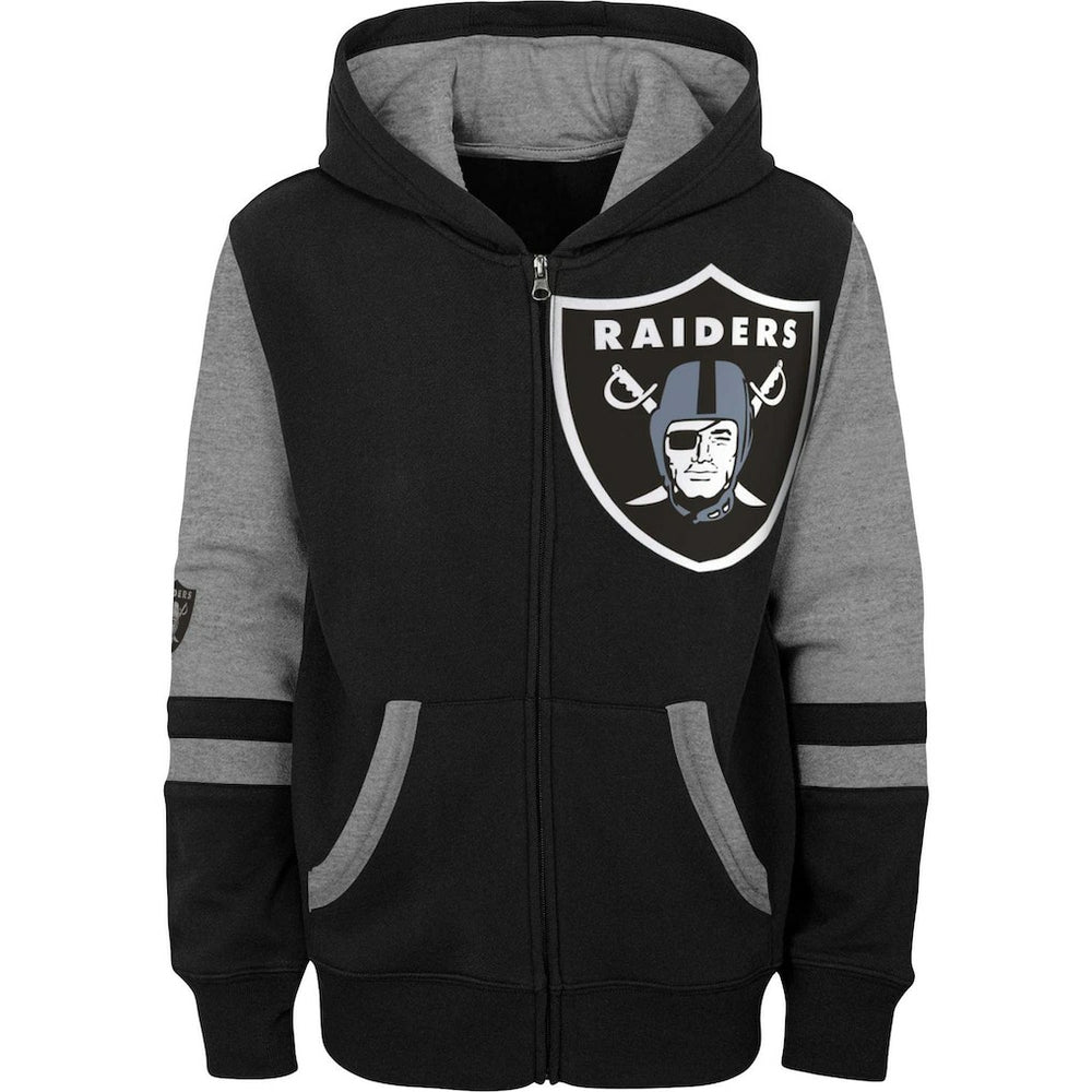 NFL Las Vegas Raiders Youth Colorblock Full-Zip Hoodie