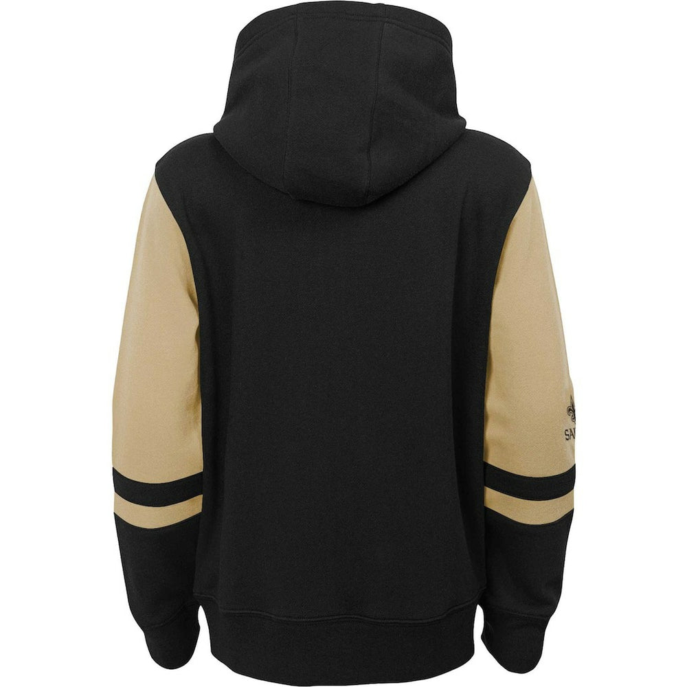 NFL New Orleans Saints Youth Colorblock Full-Zip Hoodie
