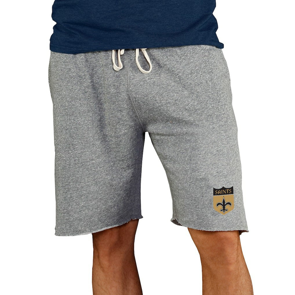NFL New Orleans Saints Concepts Sport Throwback Logo Mainstream Terry Shorts
