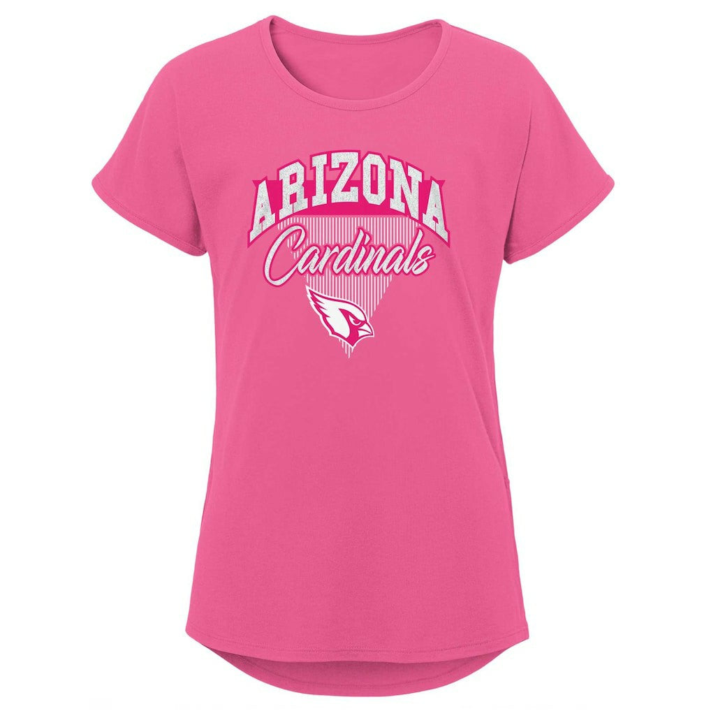 NFL Arizona Cardinals Girls Youth Playtime Dolman T-Shirt