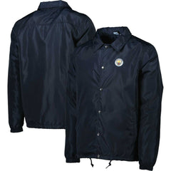 Manchester City Coaches Full-Snap Jacket / Soccer Outlet