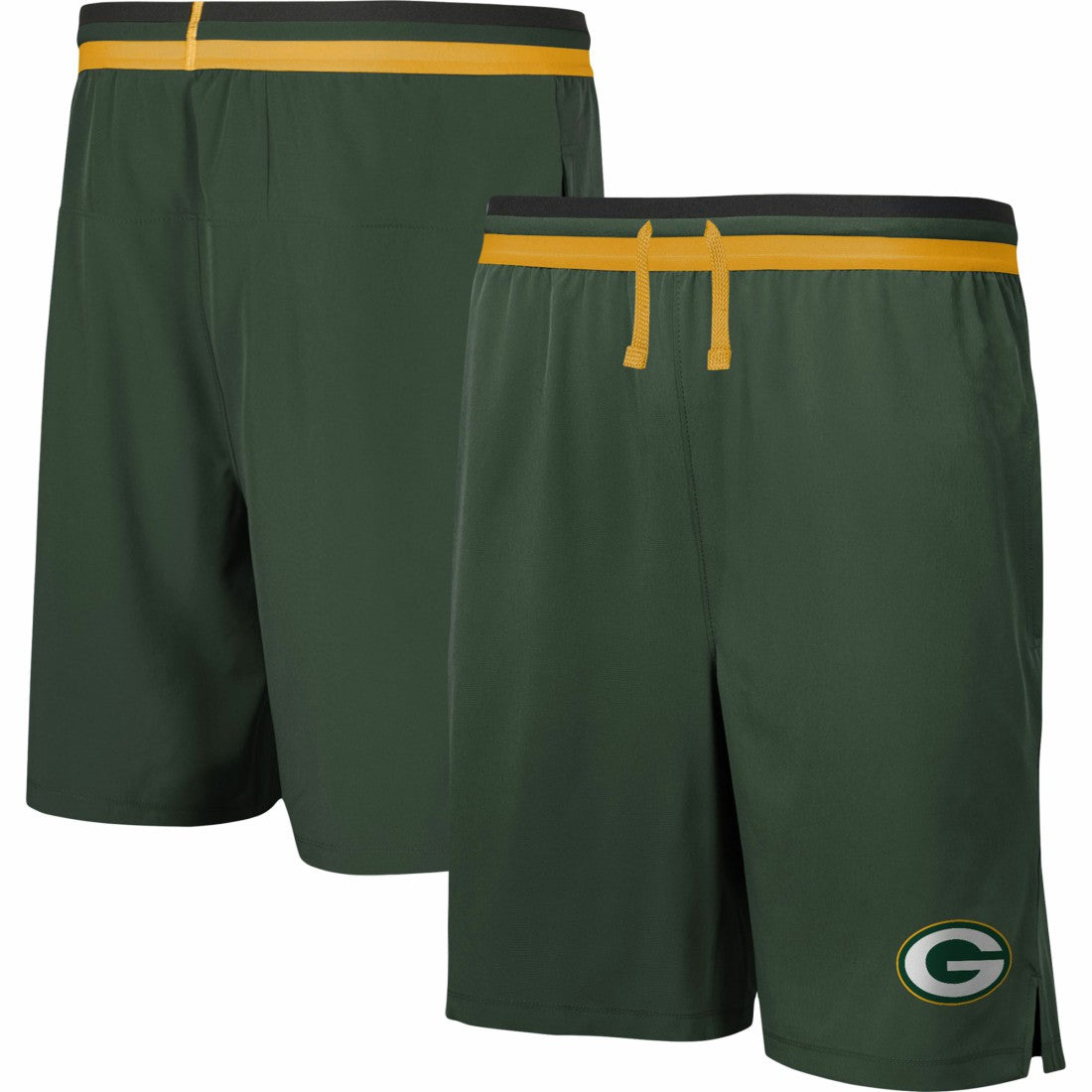 NFL Green Bay Packers Cool Down Tri-Color Elastic Training Shorts