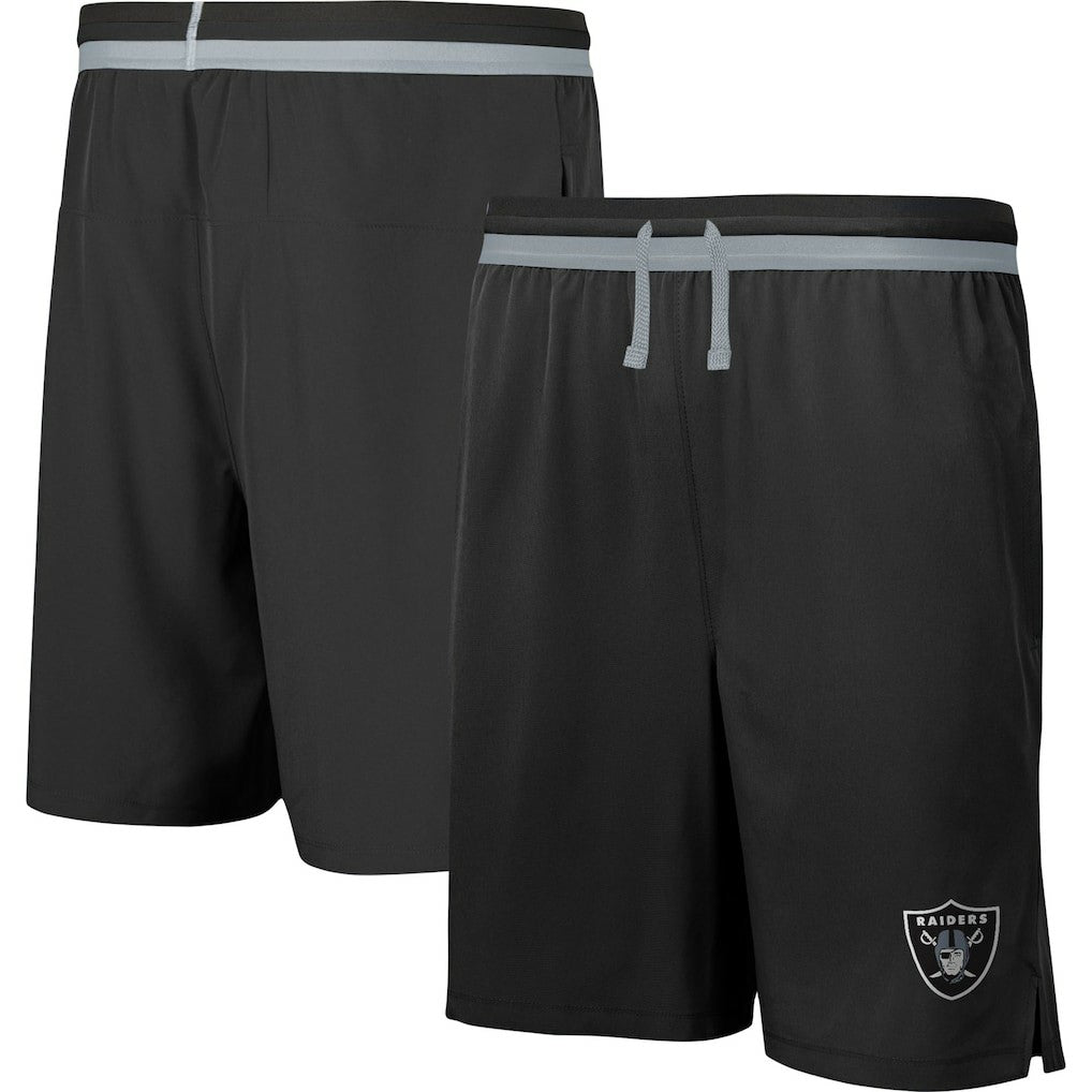 NFL Las Vegas Raiders Cool Down Tri-Color Elastic Training Shorts