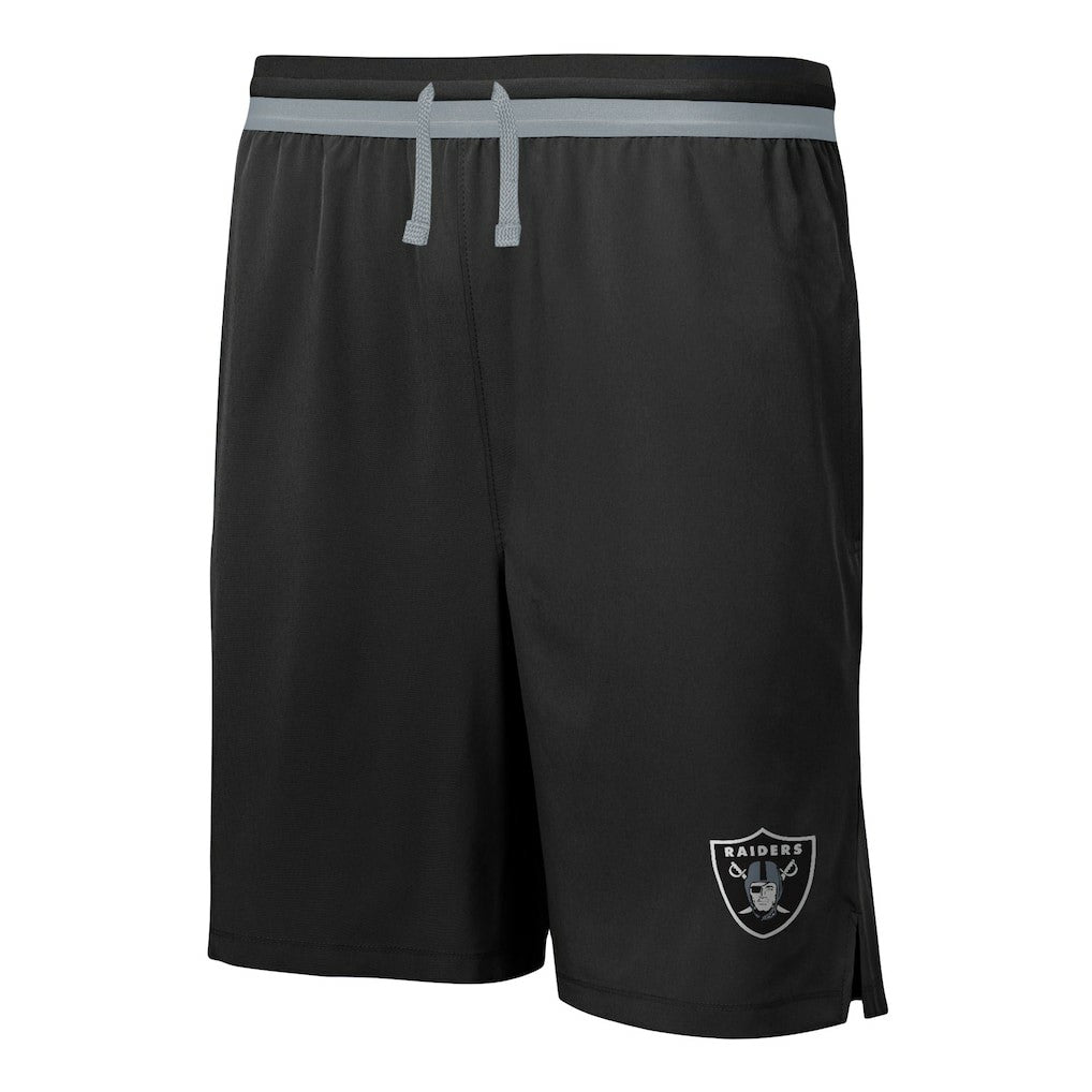 NFL Las Vegas Raiders Cool Down Tri-Color Elastic Training Shorts