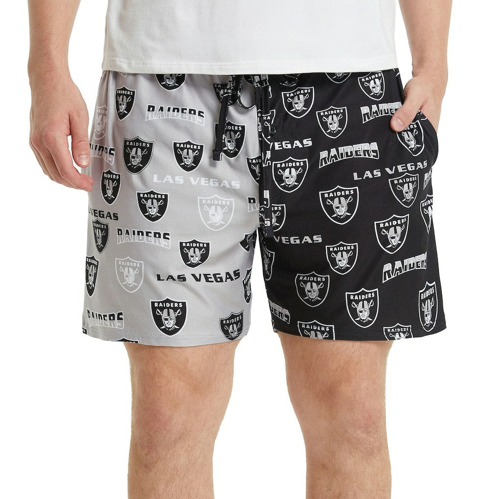 NFL Las Vegas Raiders Concepts Sport Breakthrough AOP Knit Split Shorts