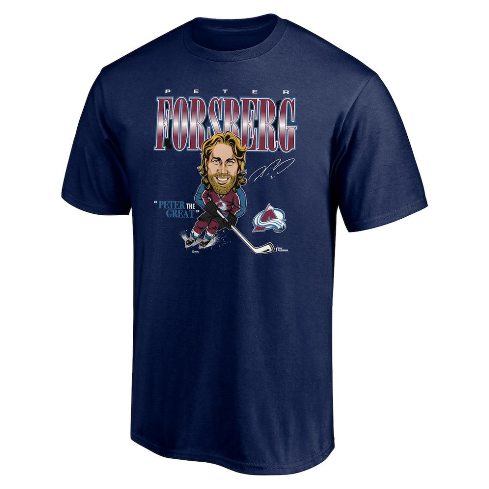 Peter Forsberg Colorado Avalanche Player Caricature T-Shirt