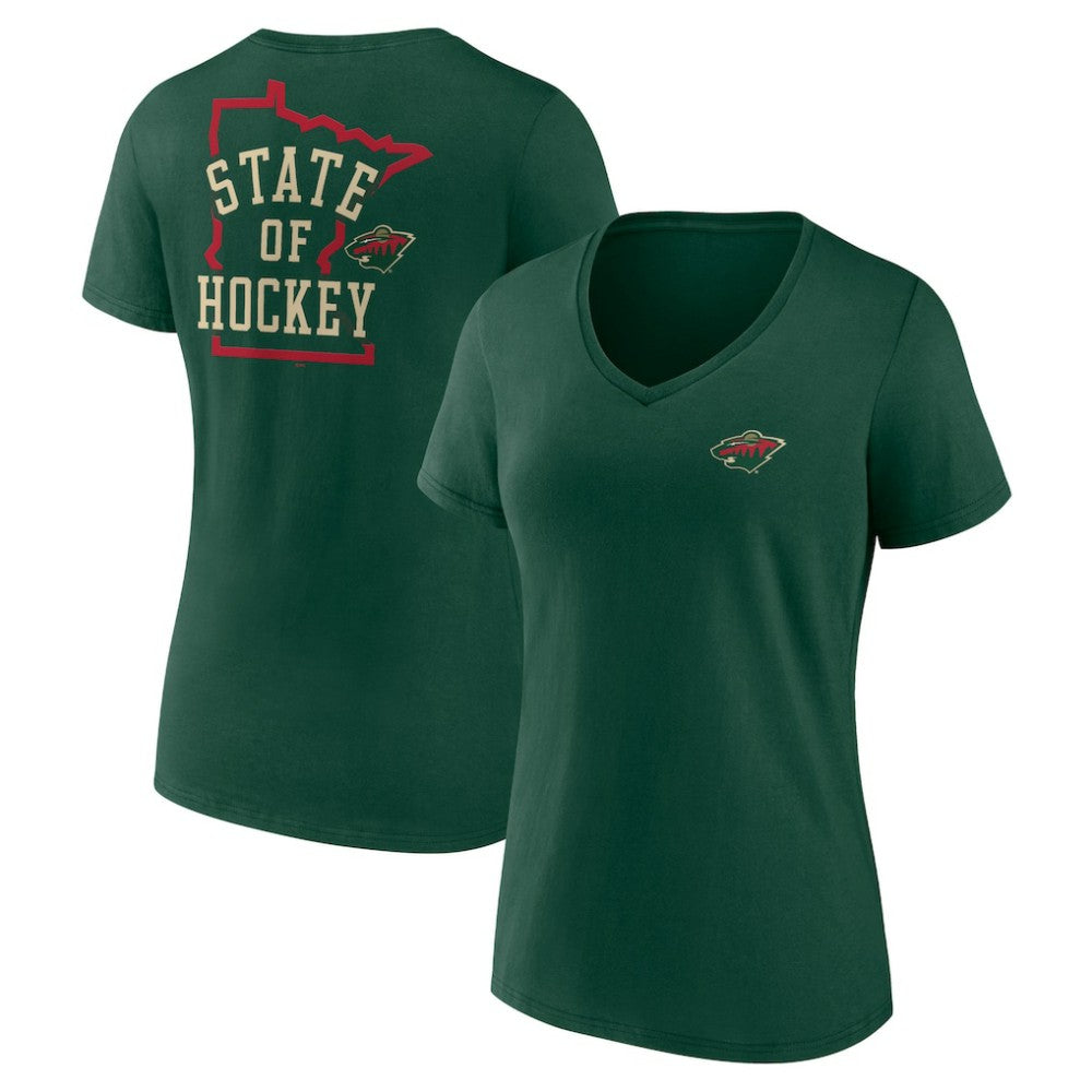 Minnesota Wild Women's Territorial V-Neck T-Shirt