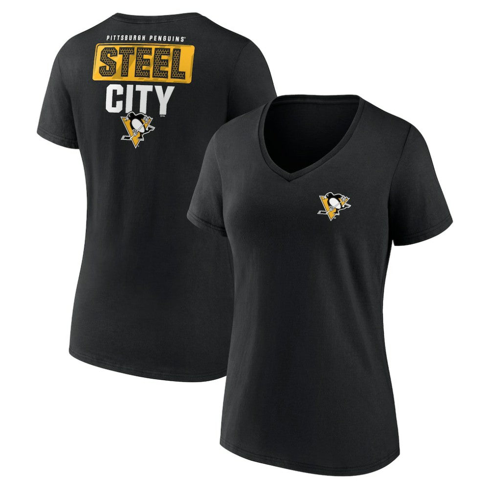 Pittsburgh Penguins Women's Territorial V-Neck T-Shirt