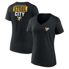 Pittsburgh Penguins Women's Territorial V-Neck T-Shirt