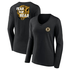 Boston Bruins Women's Territorial Long Sleeve V-Neck T-Shirt