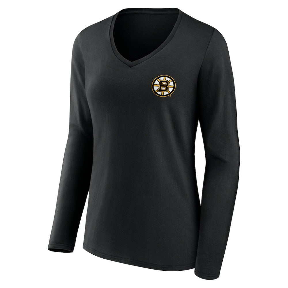 Boston Bruins Women's Territorial Long Sleeve V-Neck T-Shirt