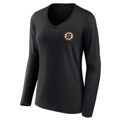 Boston Bruins Women's Territorial Long Sleeve V-Neck T-Shirt