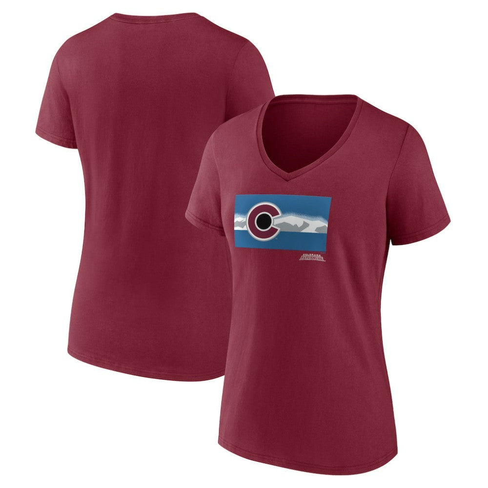 Colorado Avalanche Women's Shout Out V-Neck T-Shirt