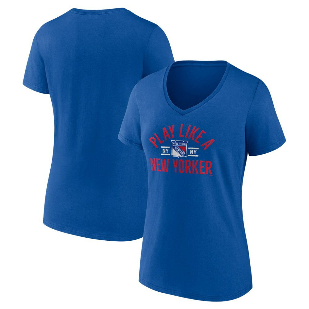 New York Rangers Women's Proclamation V-Neck T-Shirt