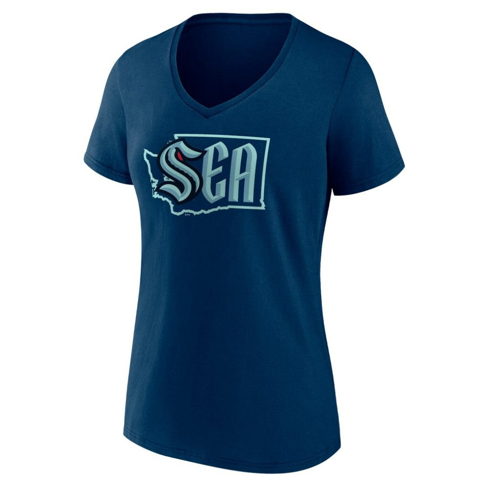 Seattle Kraken Women's Proclamation V-Neck T-Shirt