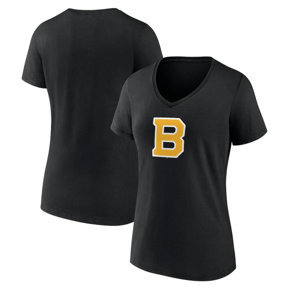 Boston Bruins Women's Alternate Logo V-Neck T-Shirt