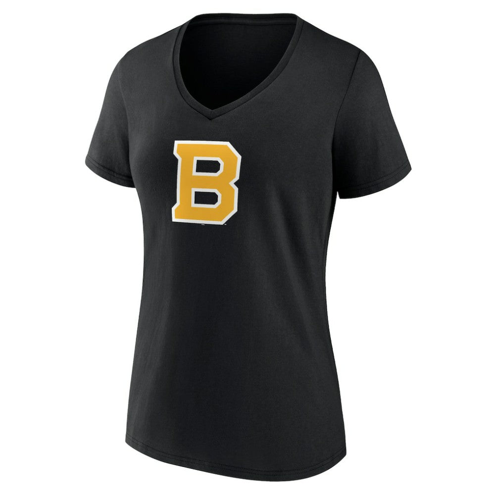 Boston Bruins Women's Alternate Logo V-Neck T-Shirt