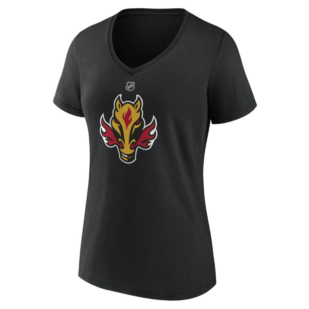 Calgary Flames Women's Alternate Logo V-Neck T-Shirt