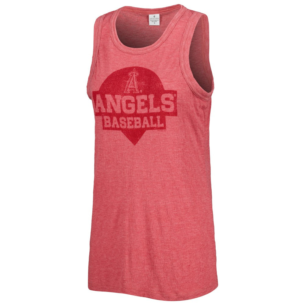 Los Angeles Angels Soft as a Grape Women's Tri-Blend Tank Top - Red