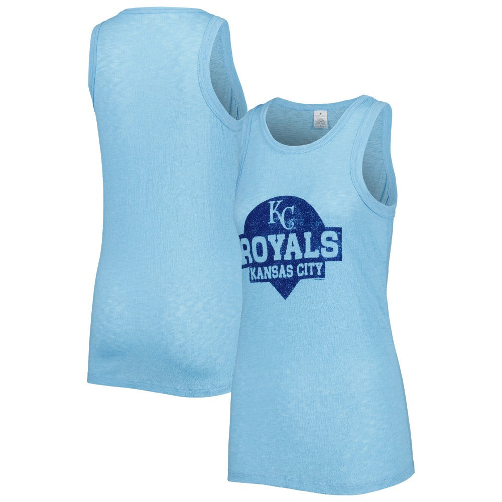 Kansas City Royals Soft as a Grape Women's Tri-Blend Tank Top - Royal