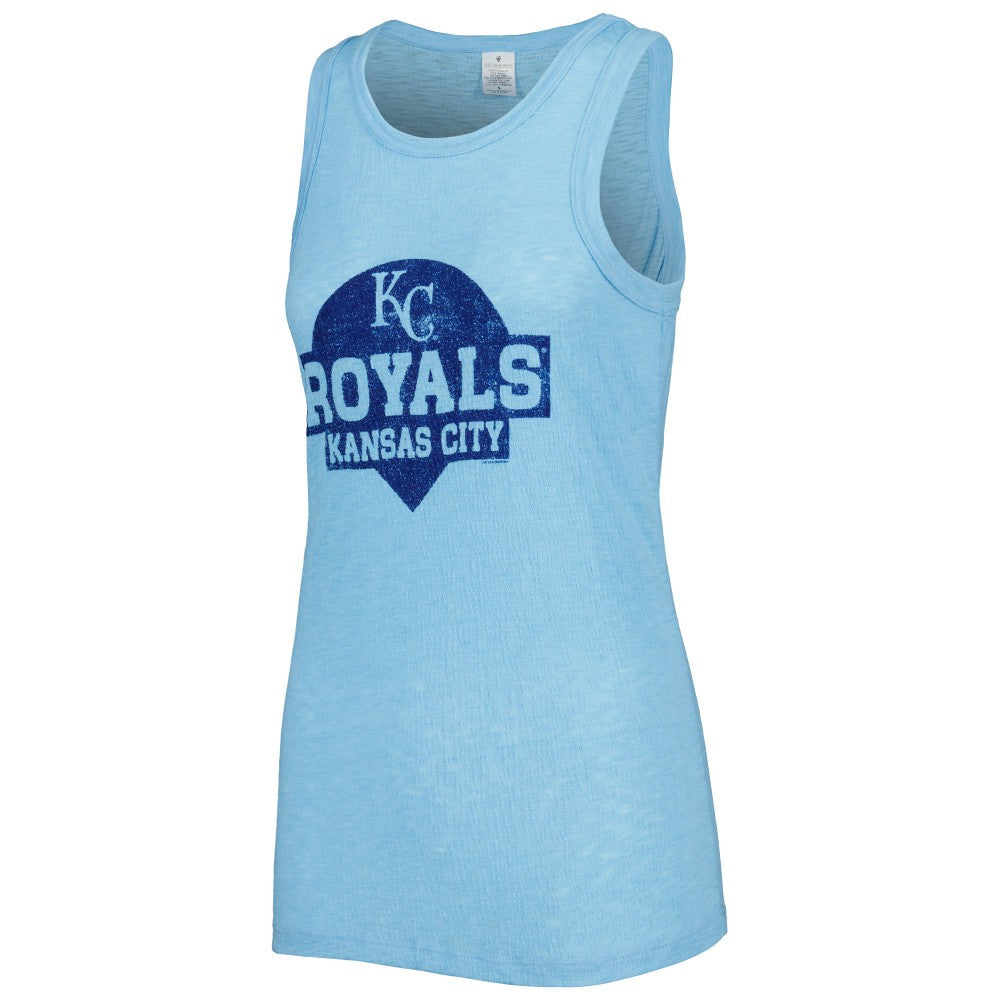 Kansas City Royals Soft as a Grape Women's Tri-Blend Tank Top - Royal