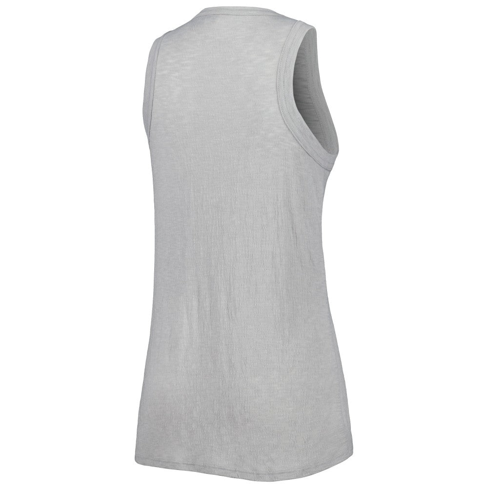 Miami Marlins Soft as a Grape Women's Tri-Blend Tank Top - Gray