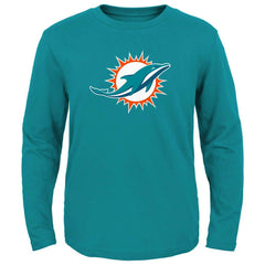 NFL Miami Dolphins Preschool Primary Logo Long Sleeve T-Shirt