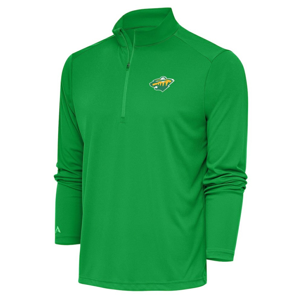 Minnesota Wild Antigua Special Edition 2.0 Tribute Quarter-Zip Pullover Top