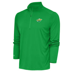 Minnesota Wild Antigua Special Edition 2.0 Tribute Quarter-Zip Pullover Top