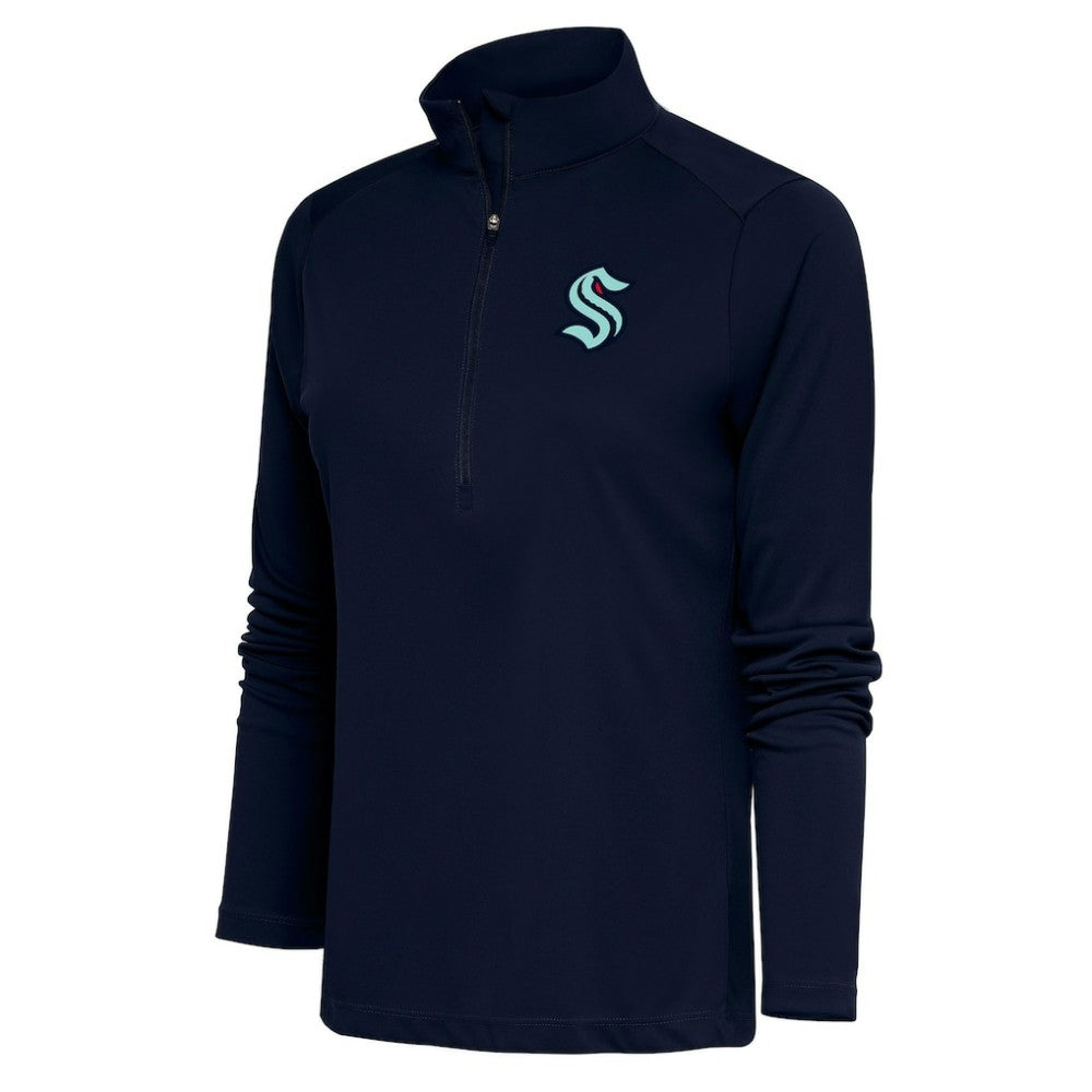 Seattle Kraken Antigua Women's Special Edition 2.0 Tribute Quarter-Zip Pullover Top