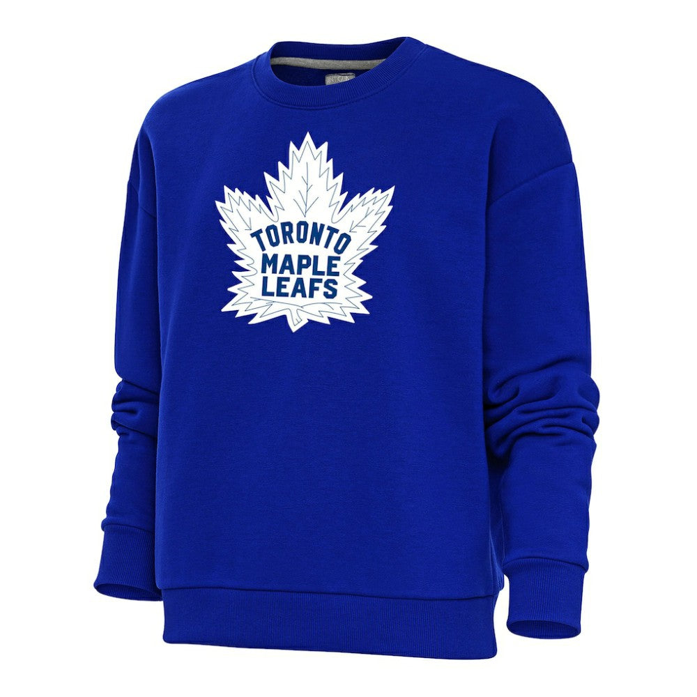 Toronto Maple Leafs Antigua Women's Special Edition 2.0 Victory Crewneck Pullover Sweatshirt