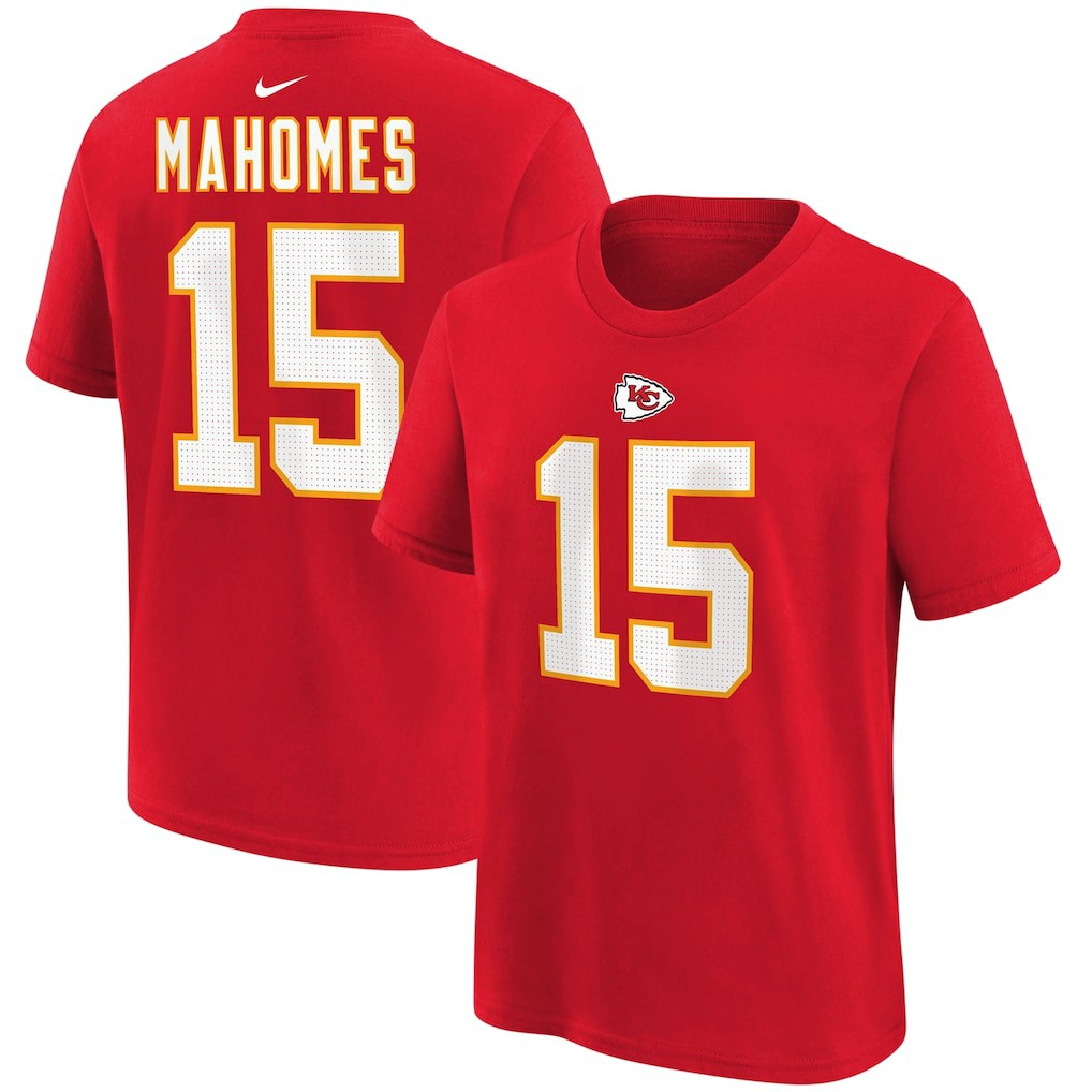 NFL Kansas City Chiefs Patrick Mahomes  Youth Player Name & Number T-Shirt