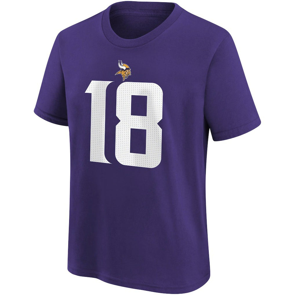 NFL Minnesota Vikings Justin Jefferson  Youth Player Name & Number T-Shirt