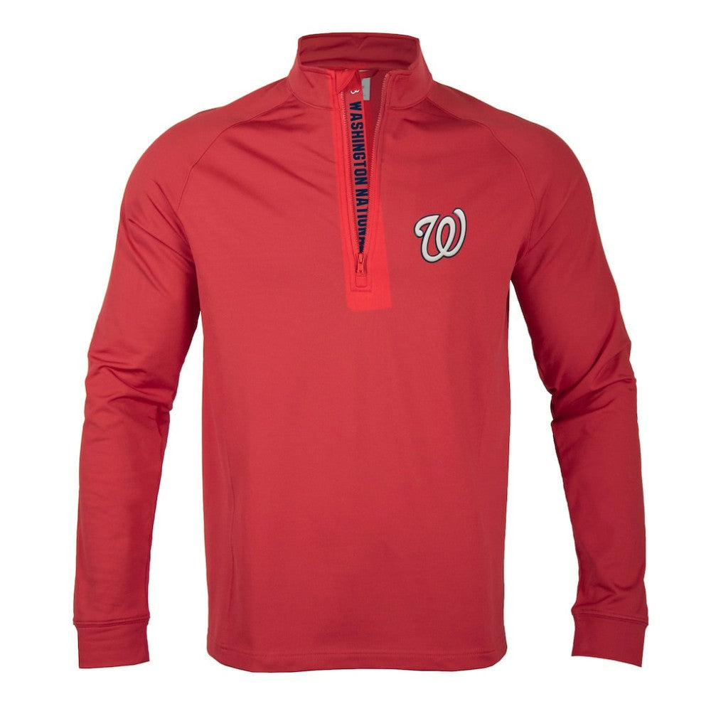 Washington Nationals Levelwear Calibre Quarter-Zip Pullover Top - Red