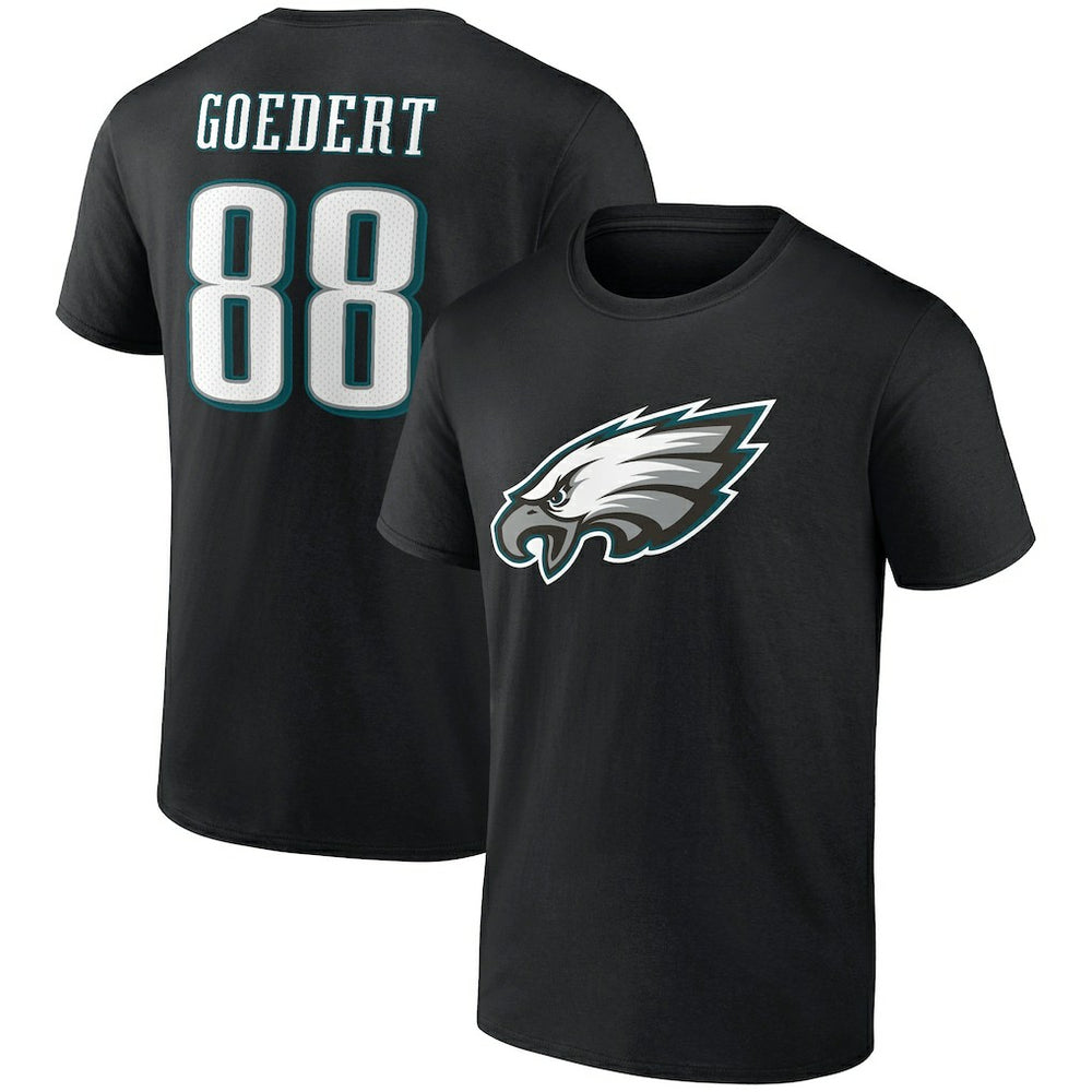 NFL Philadelphia Eagles Dallas Goedert  Icon Player Name & Number T-Shirt