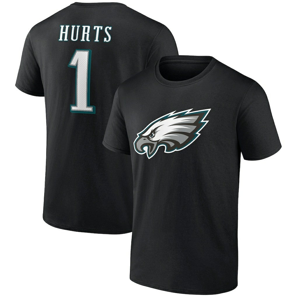 NFL Philadelphia Eagles Jalen Hurts  Icon Player Name & Number T-Shirt