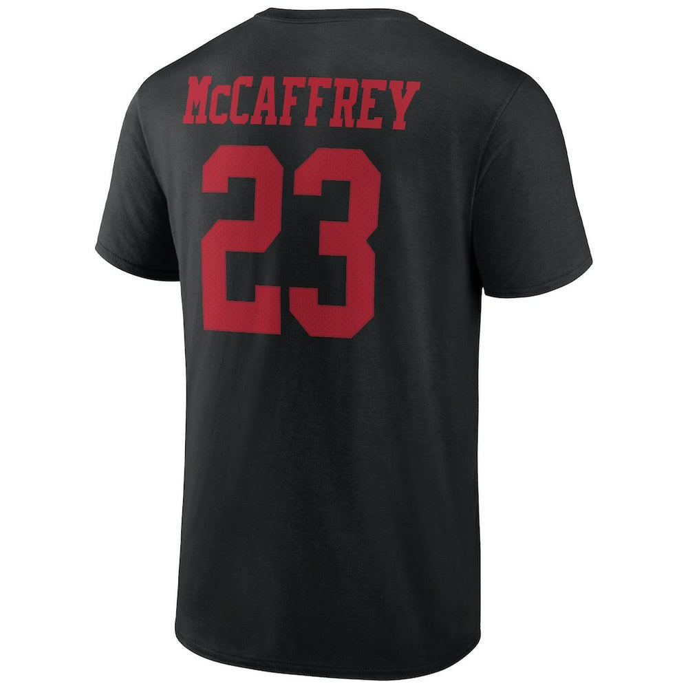 NFL San Francisco 49ers Christian McCaffrey  Icon Player Name & Number T-Shirt