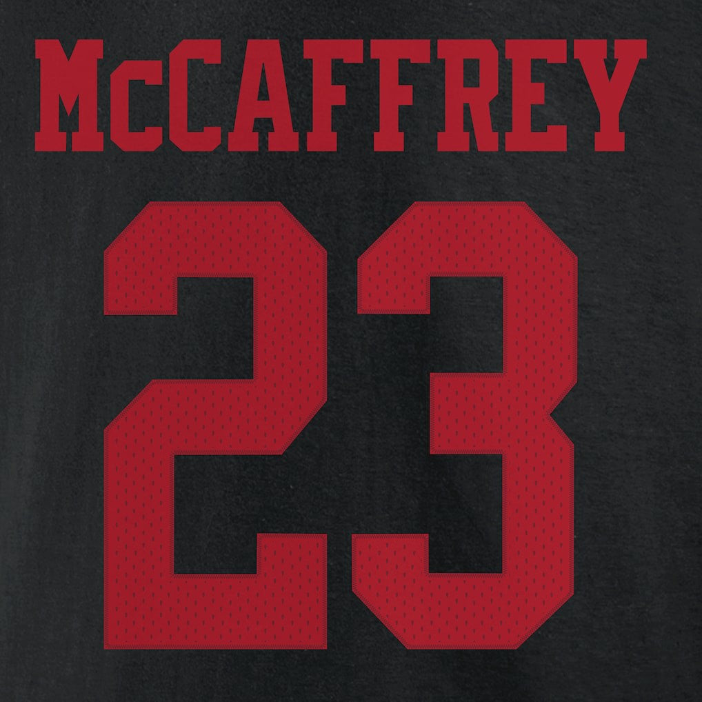 NFL San Francisco 49ers Christian McCaffrey  Icon Player Name & Number T-Shirt