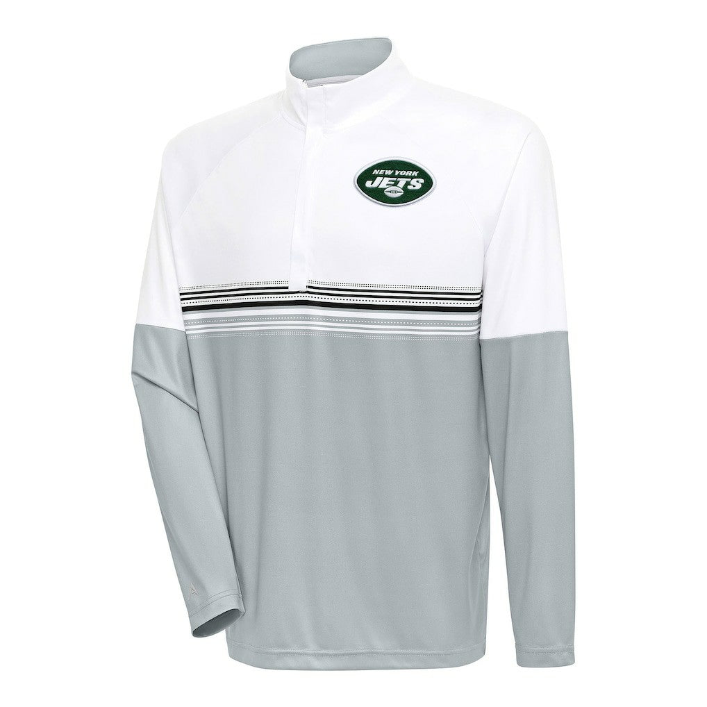 NFL New York Jets Antigua Bender Quarter-Zip Pullover Top
