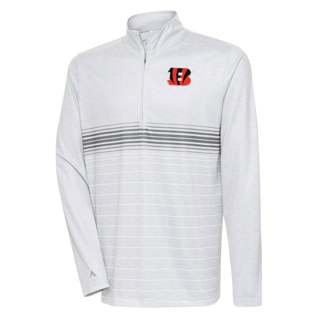 NFL Cincinnati Bengals Antigua Bullseye Quarter-Zip Pullover Top