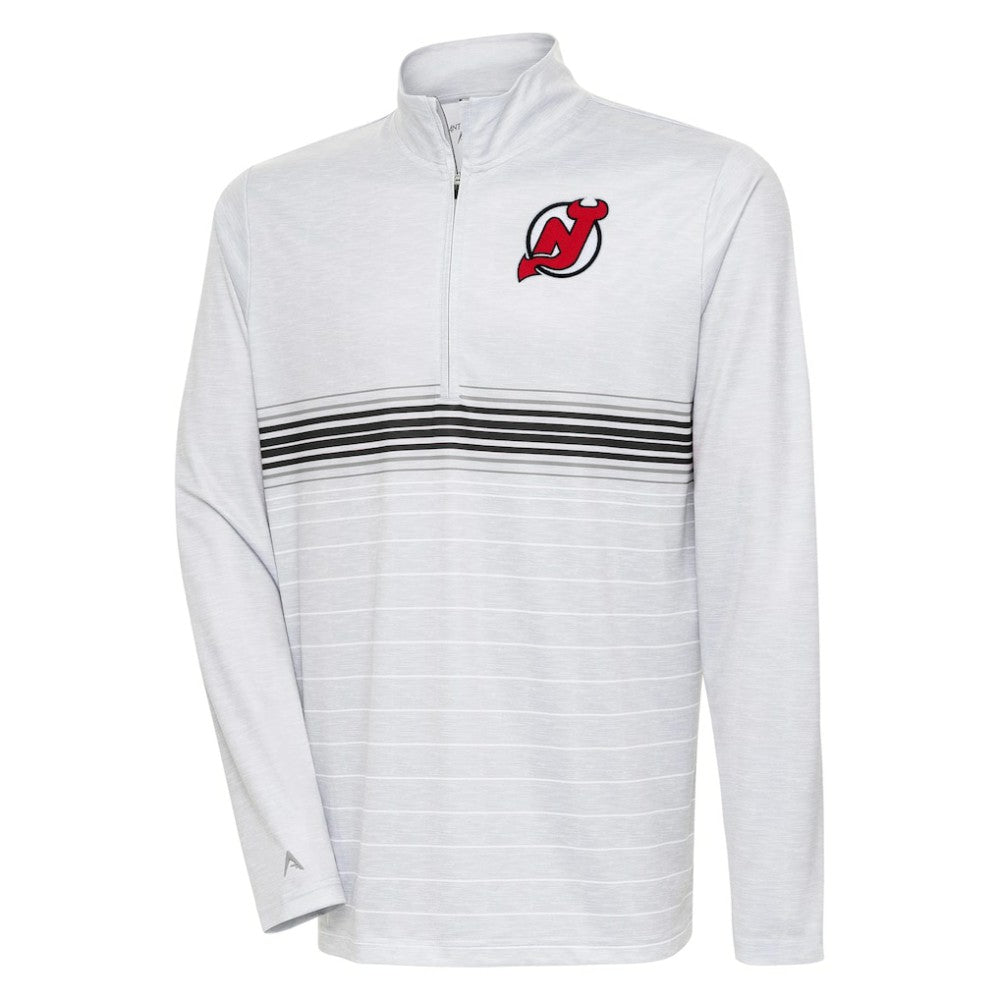New Jersey Devils Antigua Bullseye Quarter-Zip Pullover Top
