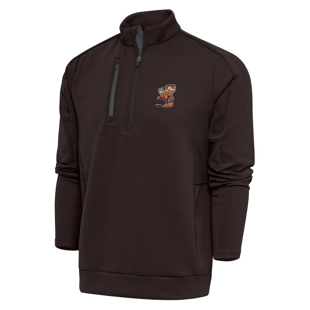 NFL Cleveland Browns Antigua Team Logo Generation Quarter-Zip Pullover Jacket