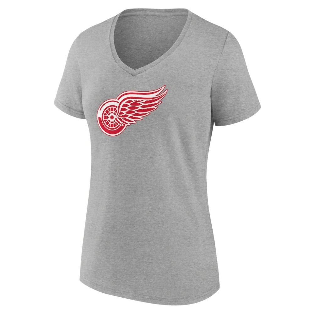 Detroit Red Wings Women's Primary Logo Team V-Neck T-Shirt