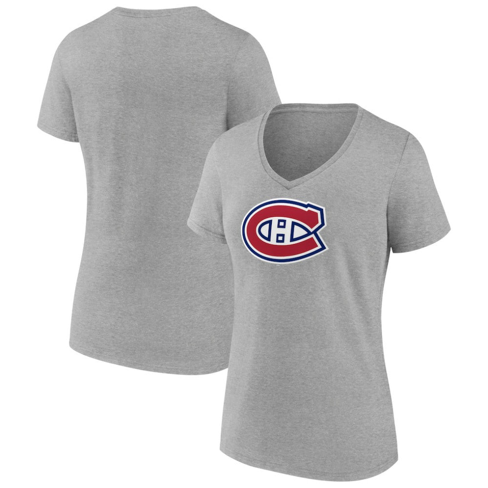Montreal Canadiens Women's Primary Logo Team V-Neck T-Shirt