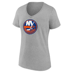 New York Islanders Women's Primary Logo Team V-Neck T-Shirt