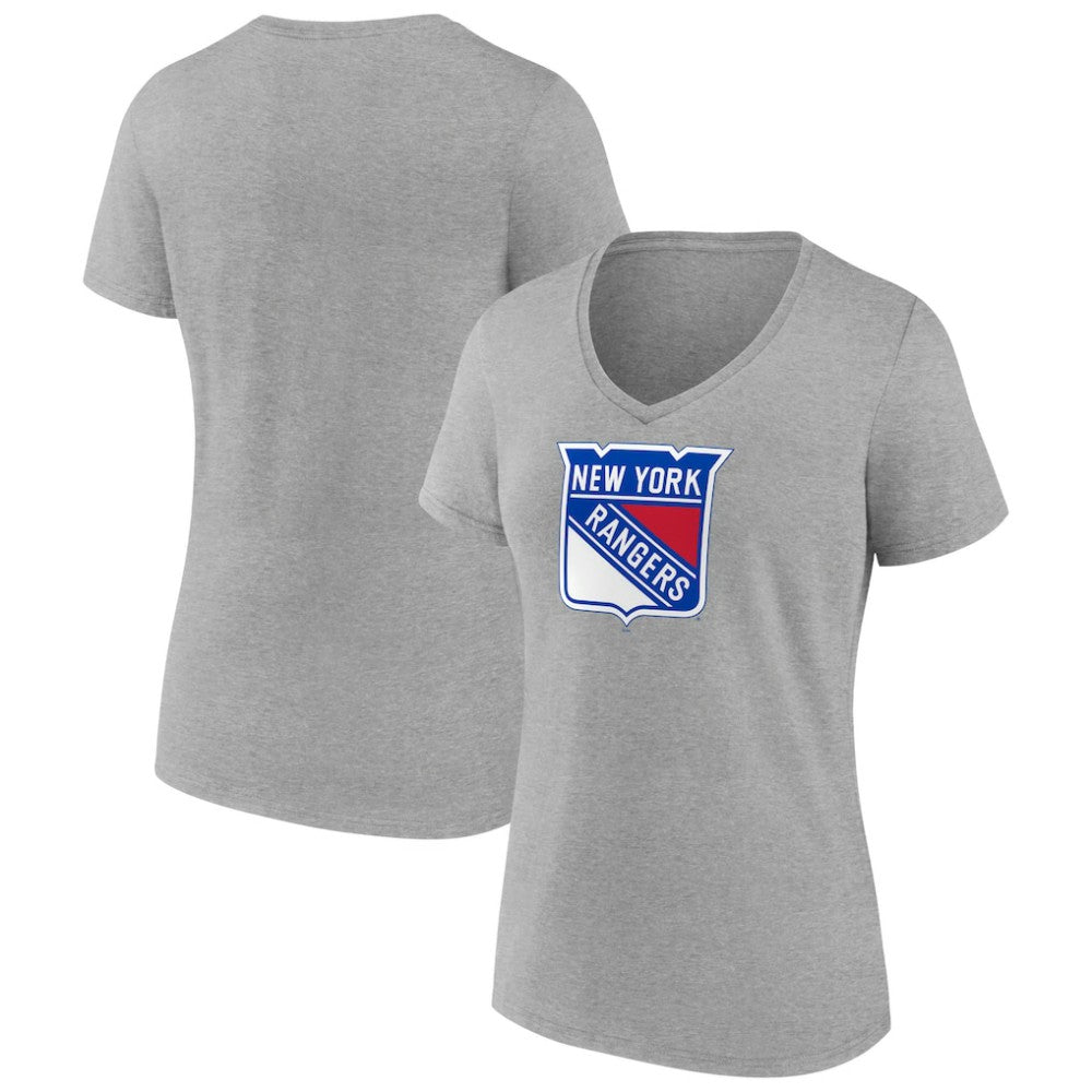 New York Rangers Women's Primary Logo Team V-Neck T-Shirt