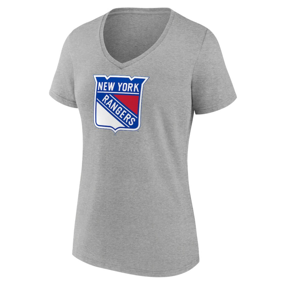 New York Rangers Women's Primary Logo Team V-Neck T-Shirt