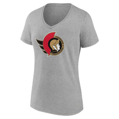 Ottawa Senators Women's Primary Logo Team V-Neck T-Shirt